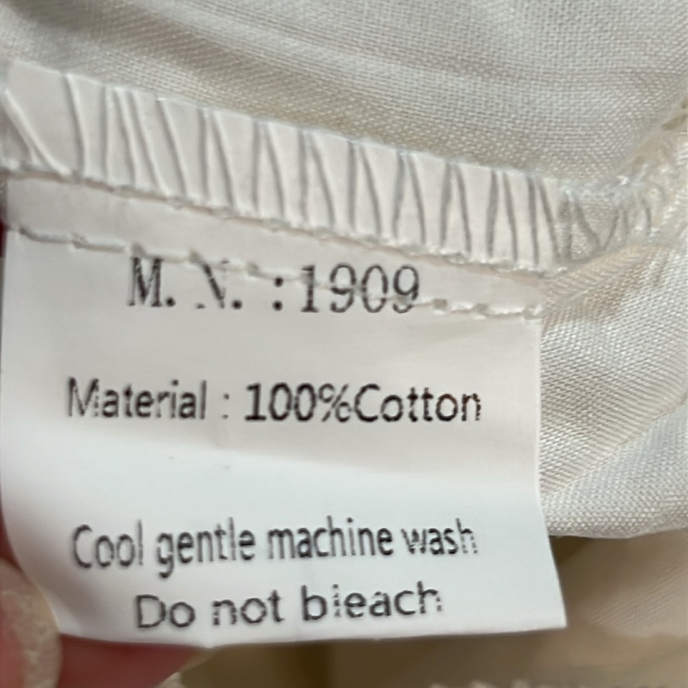 Cropped Wide-Leg White Linen-Blend Pants - Picture 8 of 9